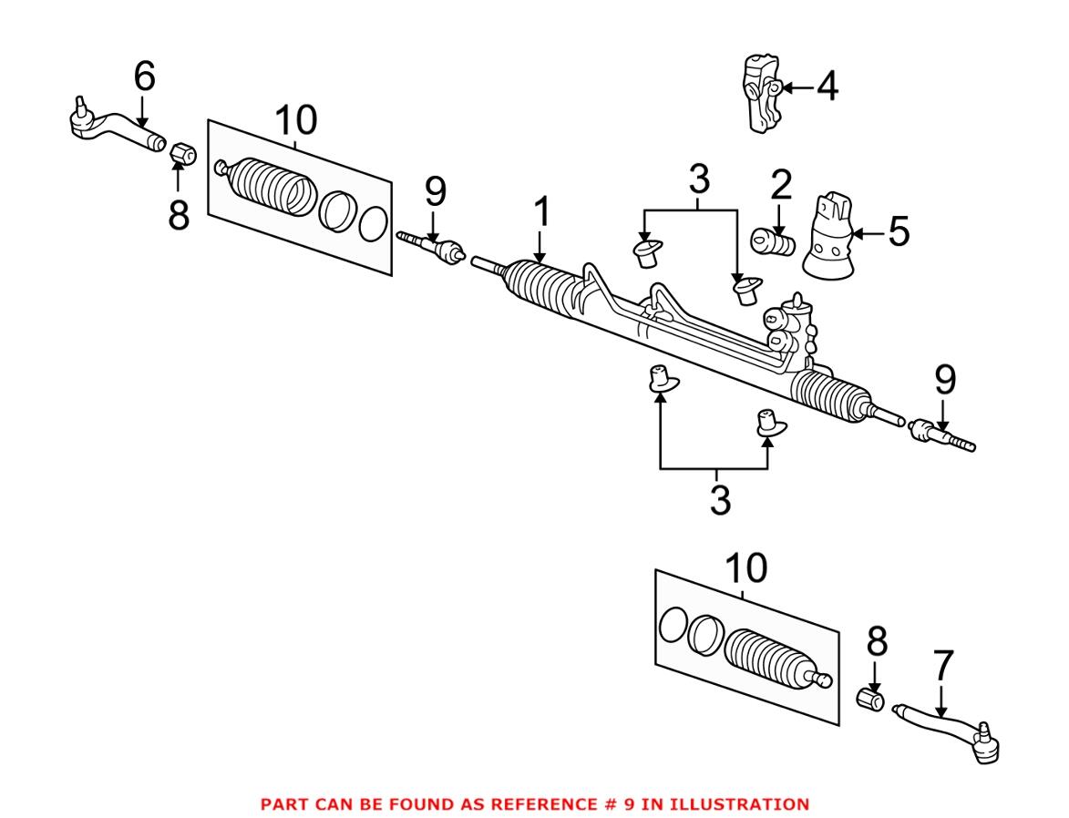 Mercedes Tie Rod - Front Inner 1633380215